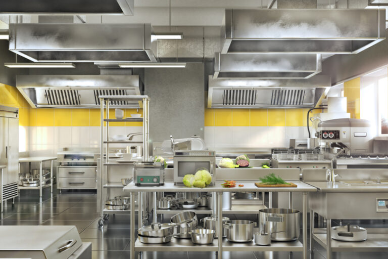 Grease containment system installed on kitchen exhaust fan - ProServe Hoods