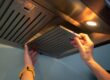 Kitchen exhaust system repair in progress by ProServe Mechanical technician